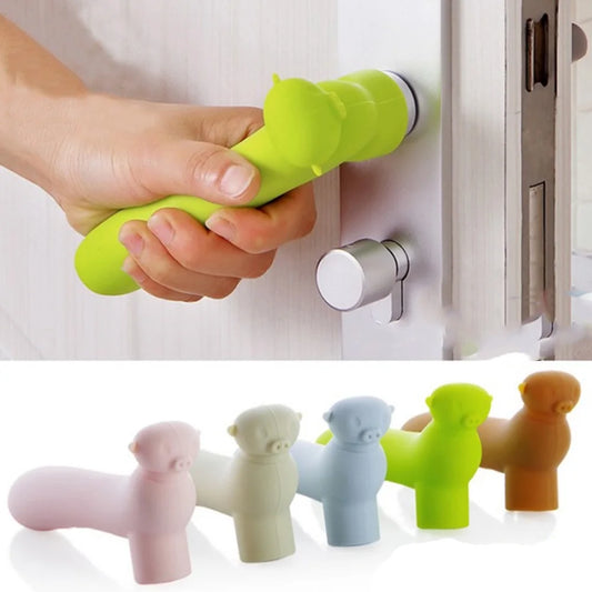 2pcs Door Knob Dust Covers Portable Stopper Wall Protector Crash Pad Door Handle Bumper for Office Home Accessory